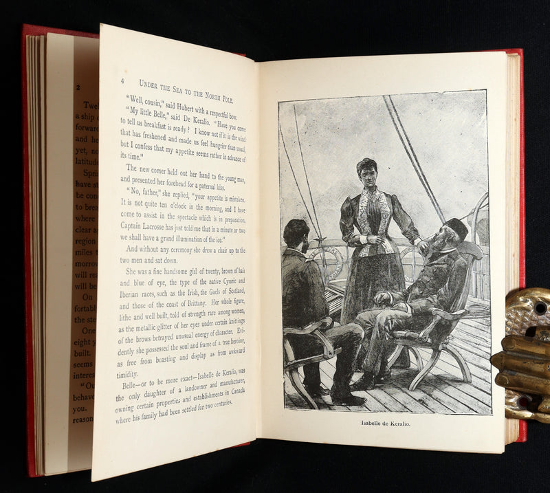 1890 Scarce Book - Under the Sea to the North Pole by Pierre Maël