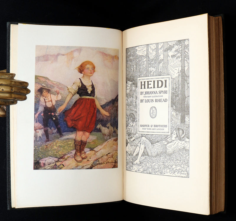 1925 First Illustrated Edition by Louis Rhead - Heidi by Johanna Spyri