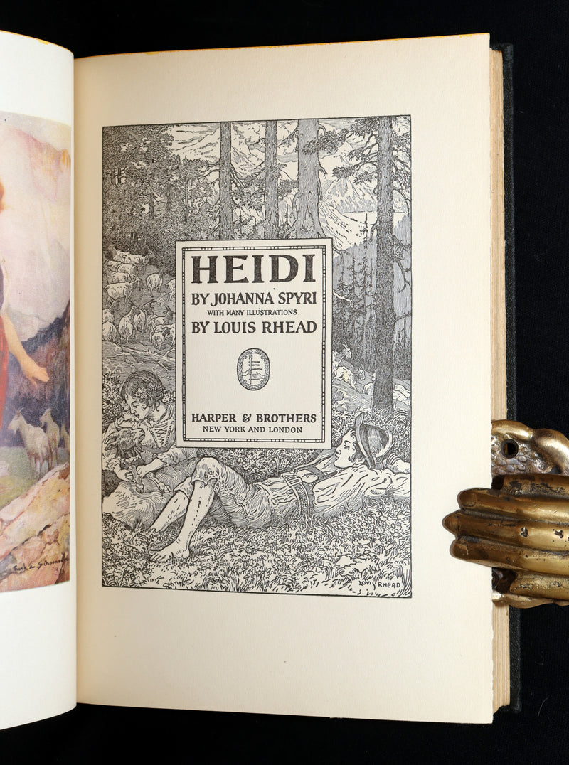 1925 First Illustrated Edition by Louis Rhead - Heidi by Johanna Spyri