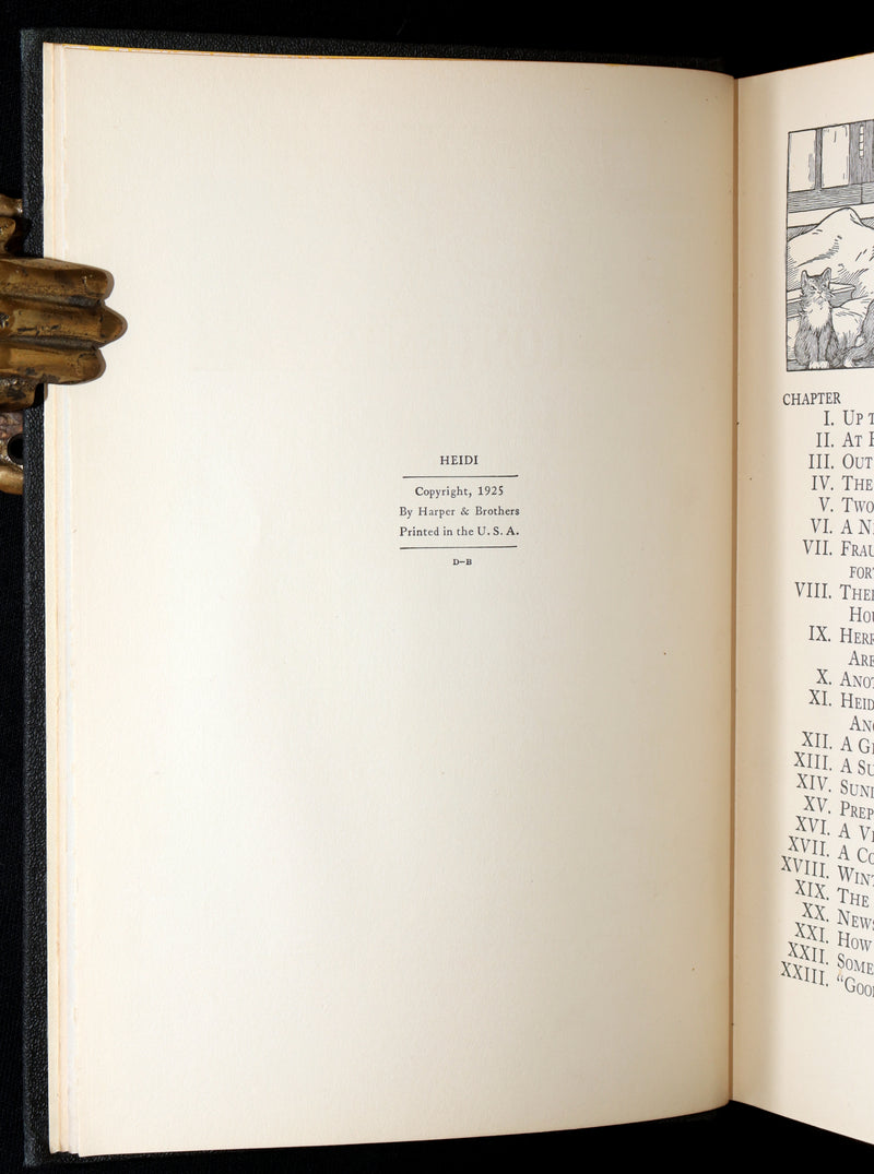 1925 First Illustrated Edition by Louis Rhead - Heidi by Johanna Spyri