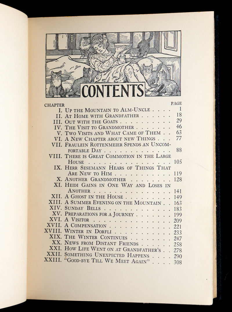 1925 First Illustrated Edition by Louis Rhead - Heidi by Johanna Spyri