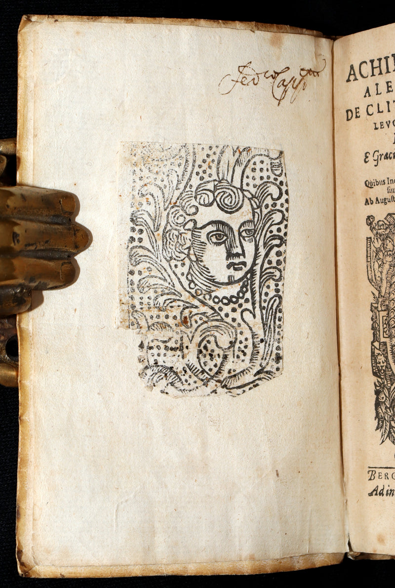1587 Scarce Latin Vellum Book - Achilles Tatius’ Clitophon and Leucippe