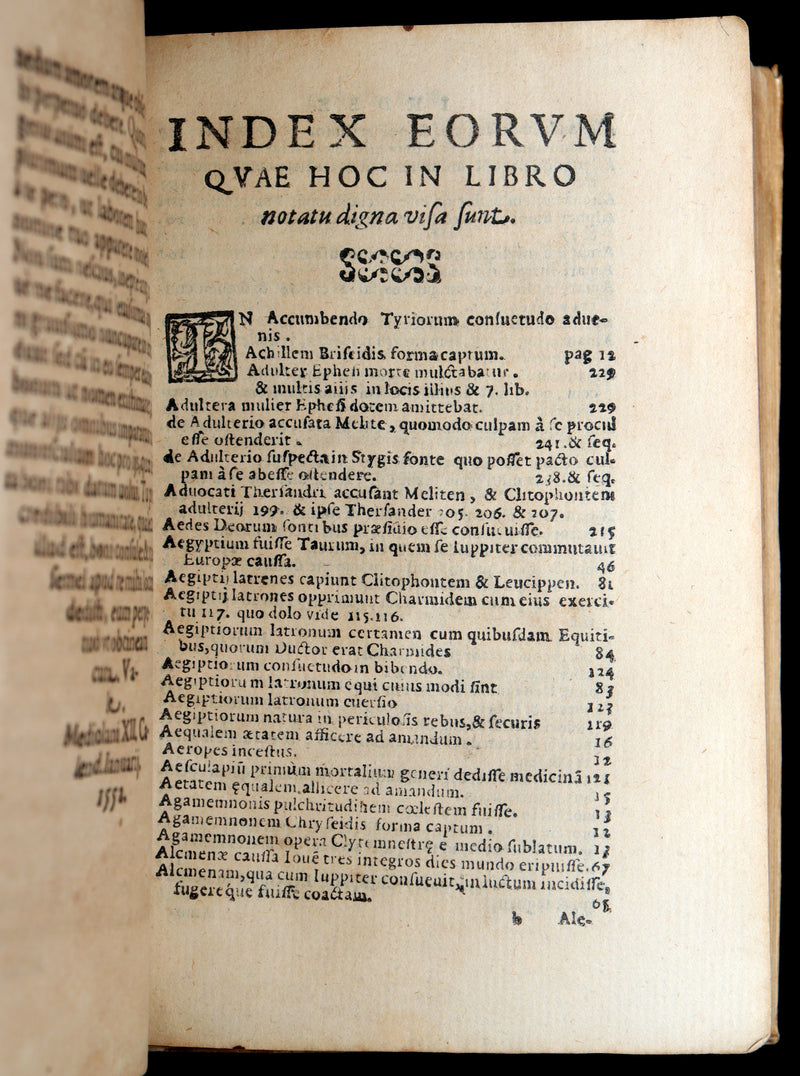1587 Scarce Latin Vellum Book - Achilles Tatius’ Clitophon and Leucippe