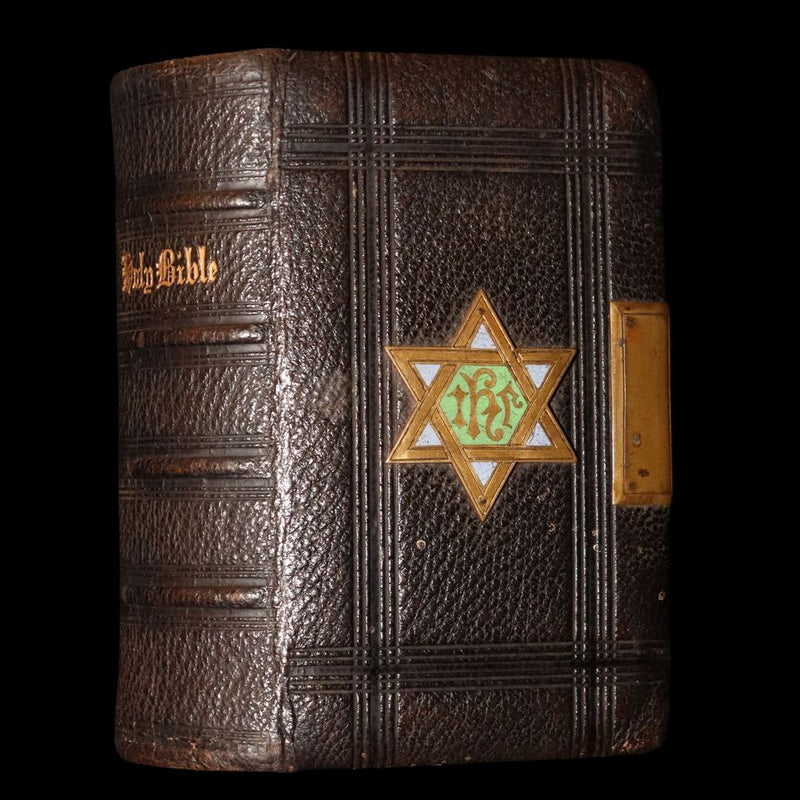 1880 Rare Book with Clasp - The Holy Bible Containing the Old and New Testaments
