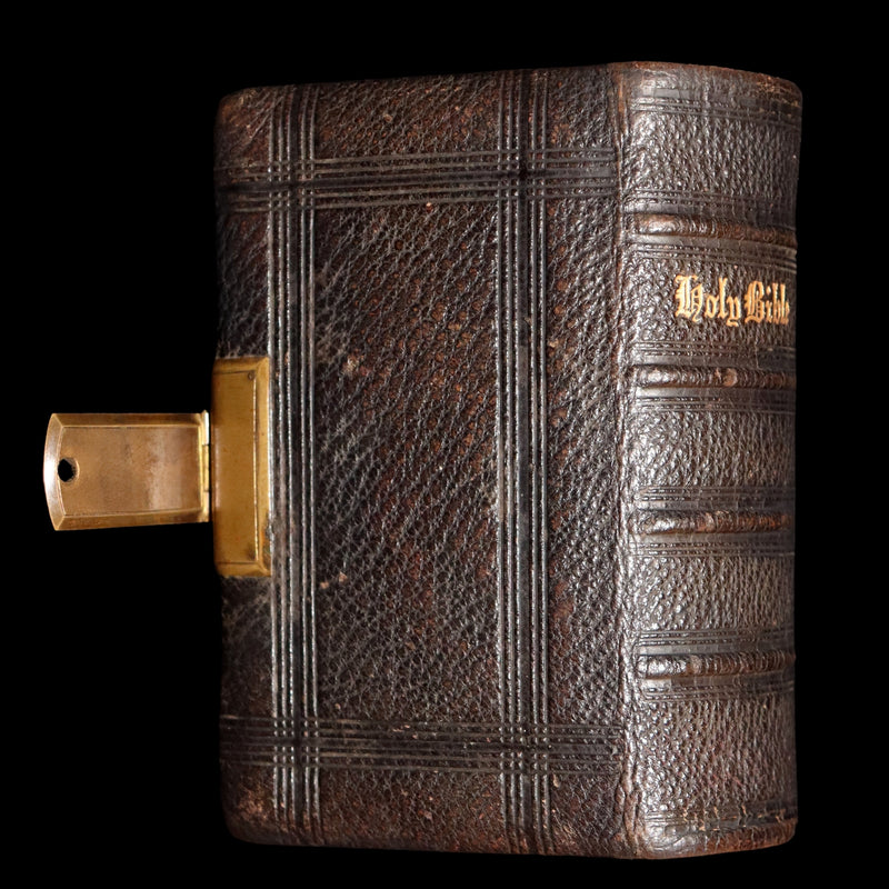 1880 Rare Book with Clasp - The Holy Bible Containing the Old and New Testaments