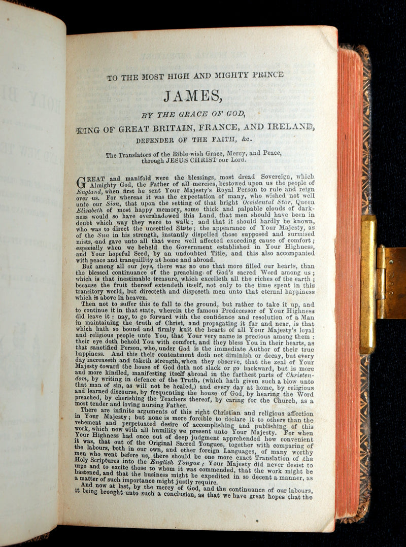 1880 Rare Book with Clasp - The Holy Bible Containing the Old and New Testaments