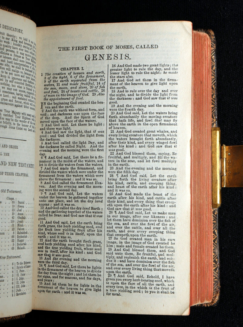 1880 Rare Book with Clasp - The Holy Bible Containing the Old and New Testaments