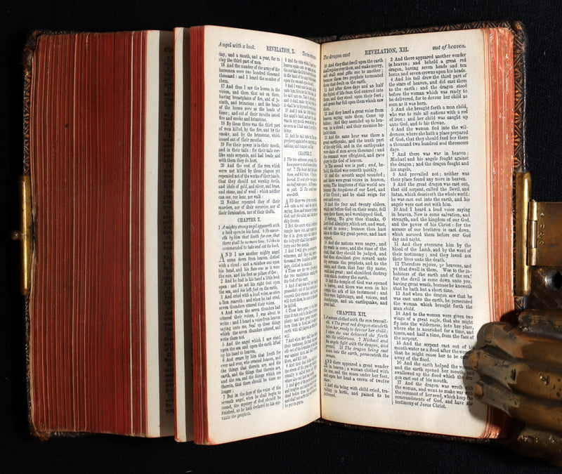 1880 Rare Book with Clasp - The Holy Bible Containing the Old and New Testaments