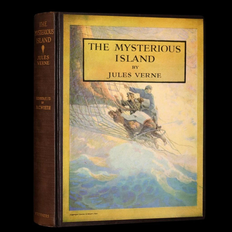 1951 Book - The Mysterious Island by Jules Verne Illustrated by N.C. Wyeth
