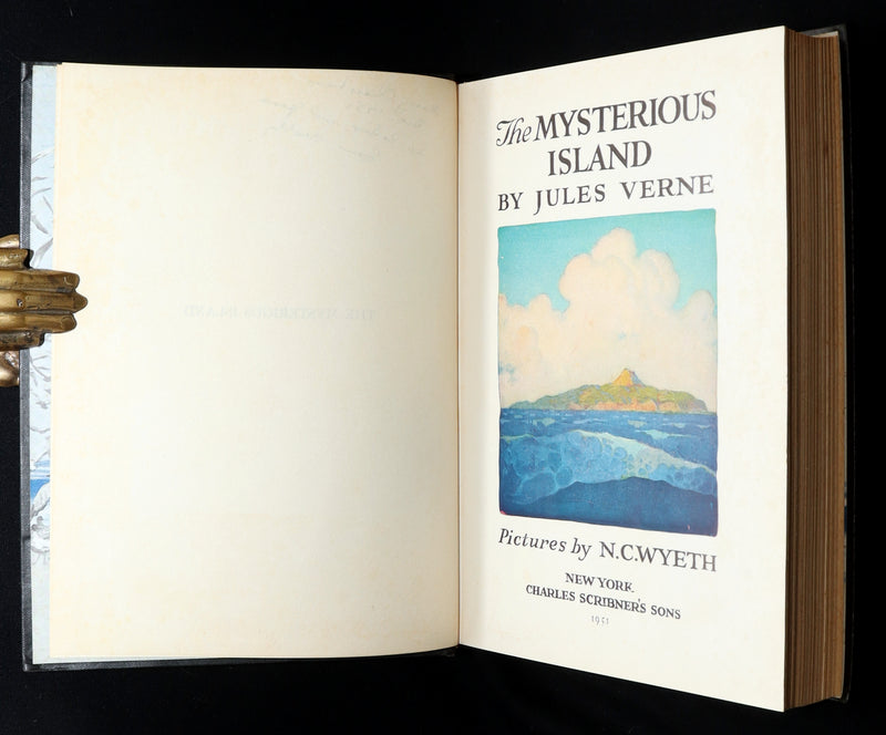1951 Book - The Mysterious Island by Jules Verne Illustrated by N.C. Wyeth