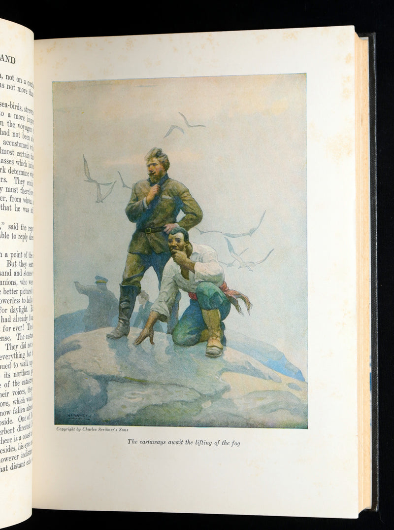 1951 Book - The Mysterious Island by Jules Verne Illustrated by N.C. Wyeth