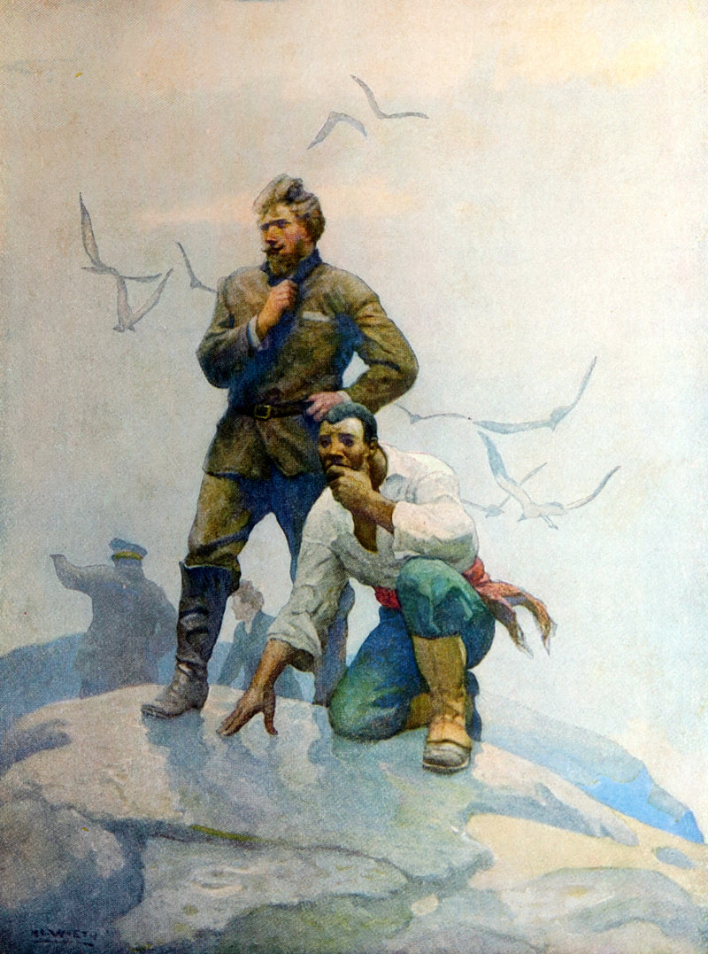 1951 Book - The Mysterious Island by Jules Verne Illustrated by N.C. Wyeth