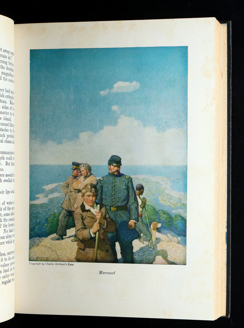 1951 Book - The Mysterious Island by Jules Verne Illustrated by N.C. Wyeth