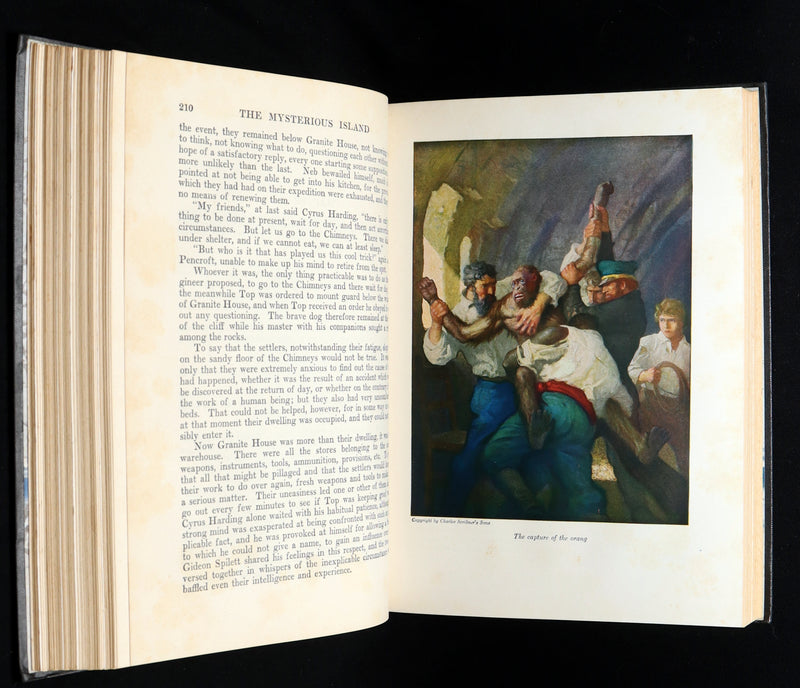 1951 Book - The Mysterious Island by Jules Verne Illustrated by N.C. Wyeth