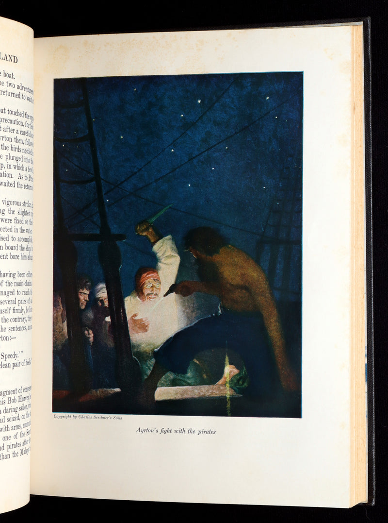 1951 Book - The Mysterious Island by Jules Verne Illustrated by N.C. Wyeth
