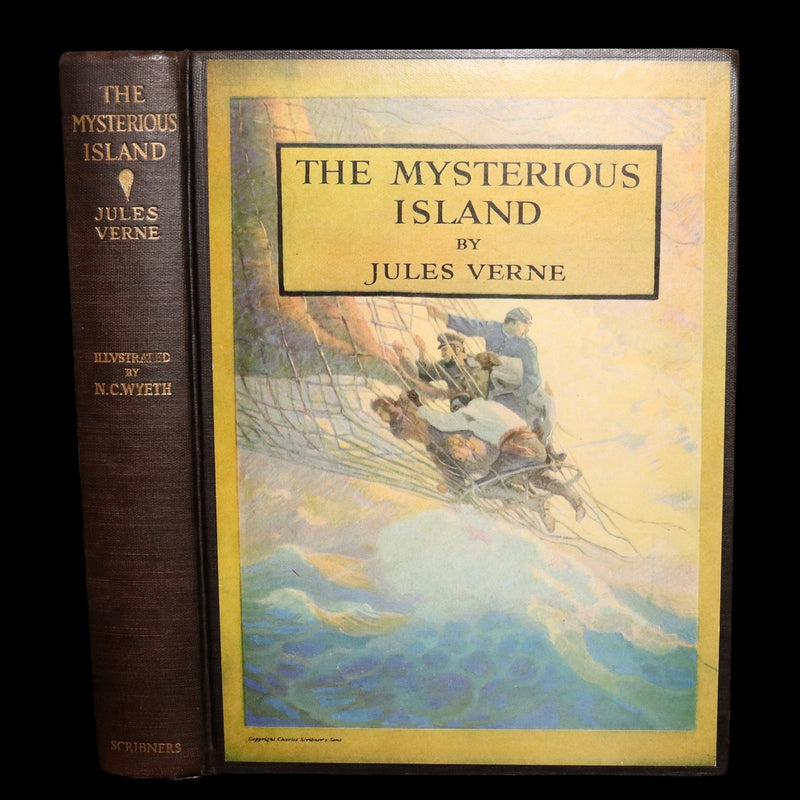 1951 Book - The Mysterious Island by Jules Verne Illustrated by N.C. Wyeth