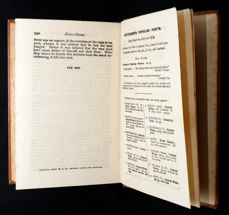 1890 Rare Book - Notre-Dame, or The Bellringer of Paris by Victor Hugo