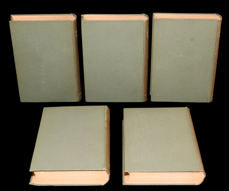 1892 Rare Book Set - Les Miserables by Victor Hugo Complete in Five Volumes