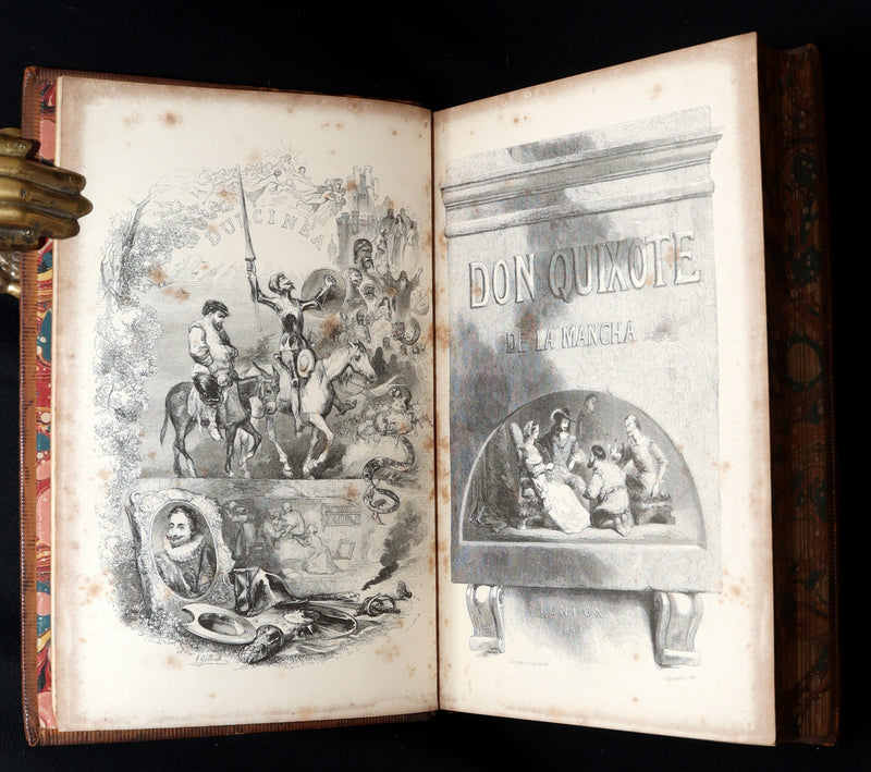 1853 Rare Book - Don Quixote de la Mancha by Miguel de Cervantes Saavedra