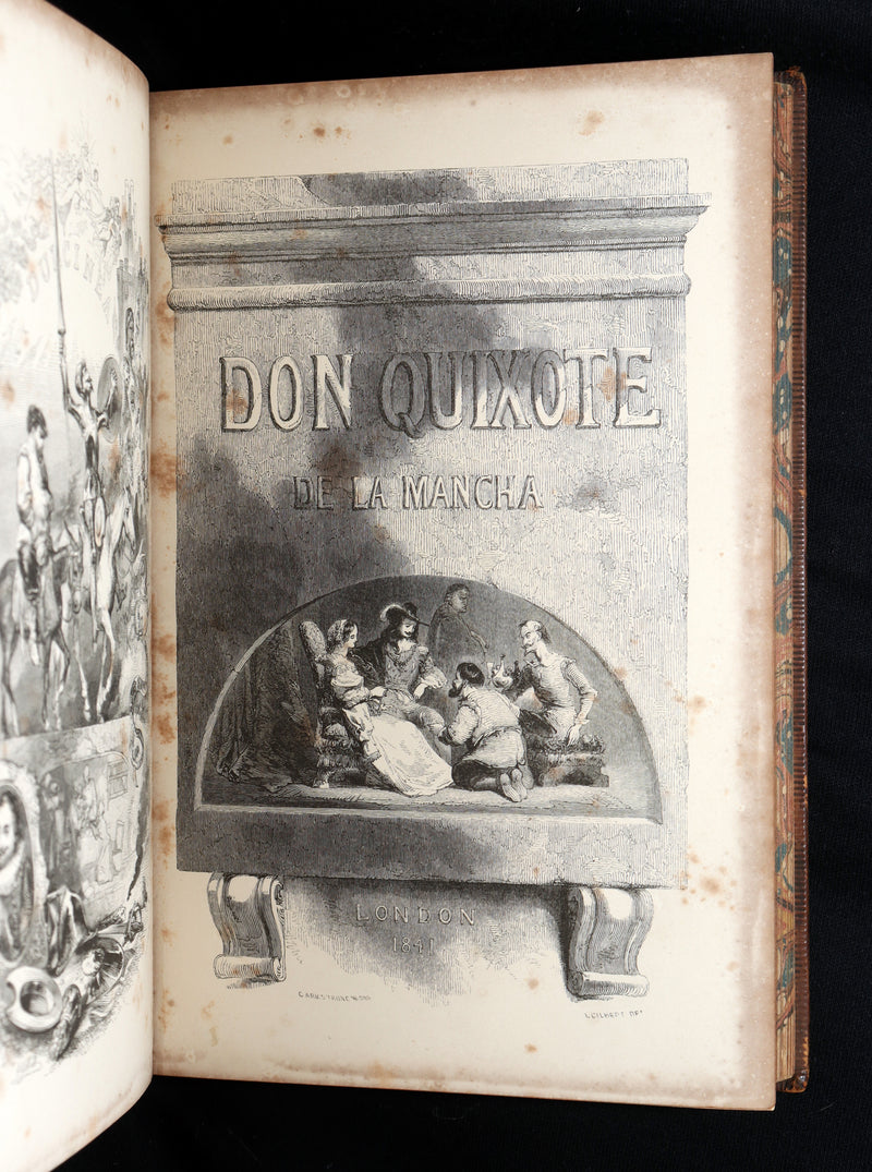 1853 Rare Book - Don Quixote de la Mancha by Miguel de Cervantes Saavedra
