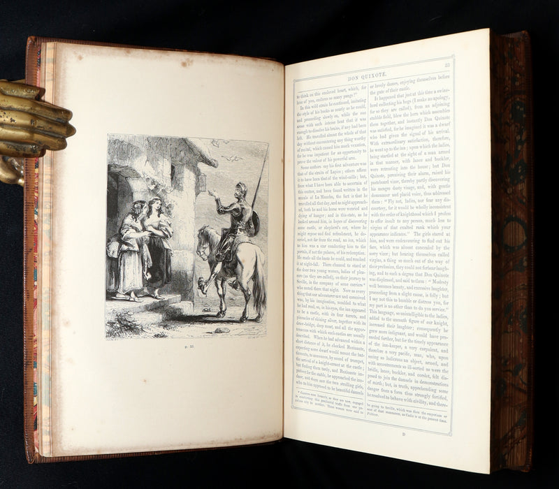1853 Rare Book - Don Quixote de la Mancha by Miguel de Cervantes Saavedra