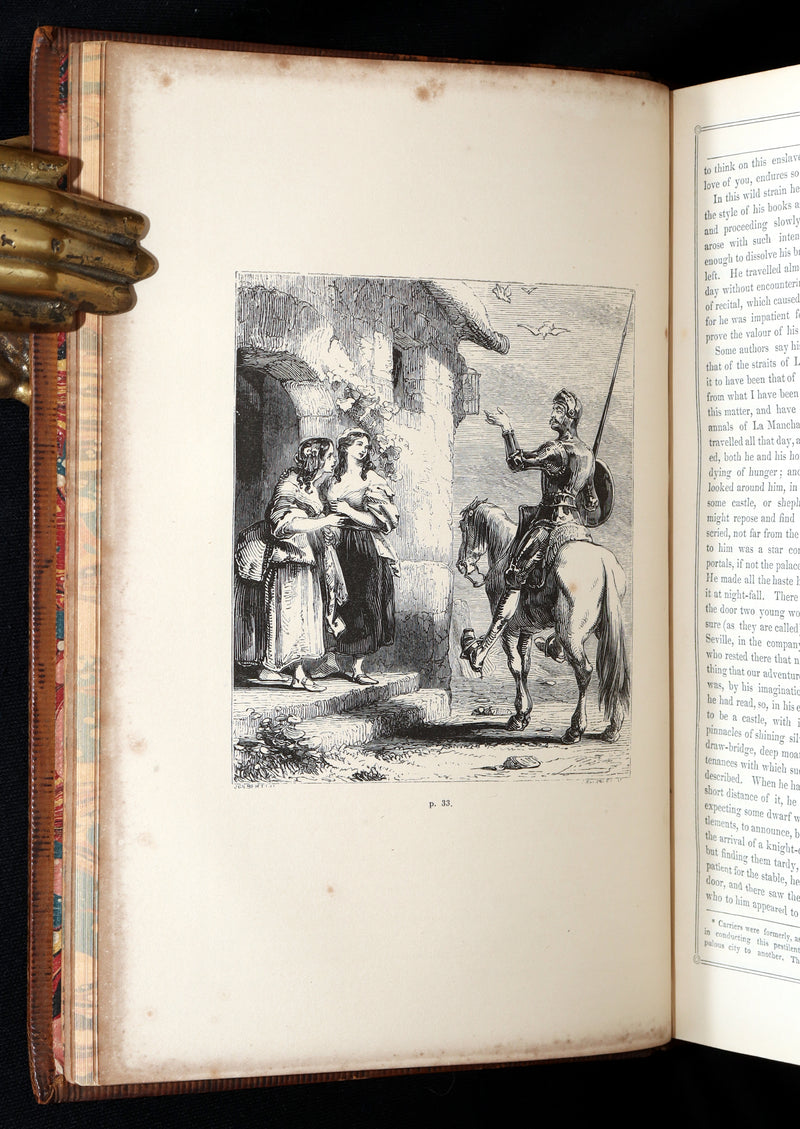 1853 Rare Book - Don Quixote de la Mancha by Miguel de Cervantes Saavedra