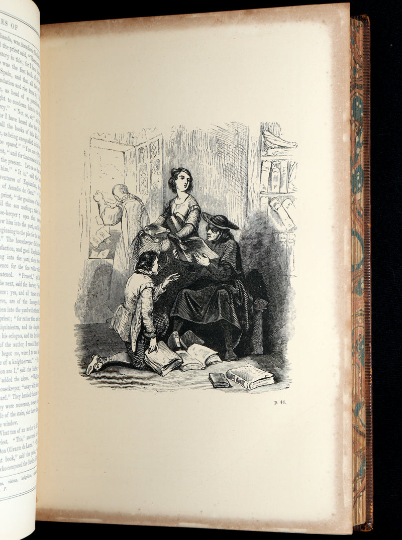 1853 Rare Book - Don Quixote de la Mancha by Miguel de Cervantes Saavedra