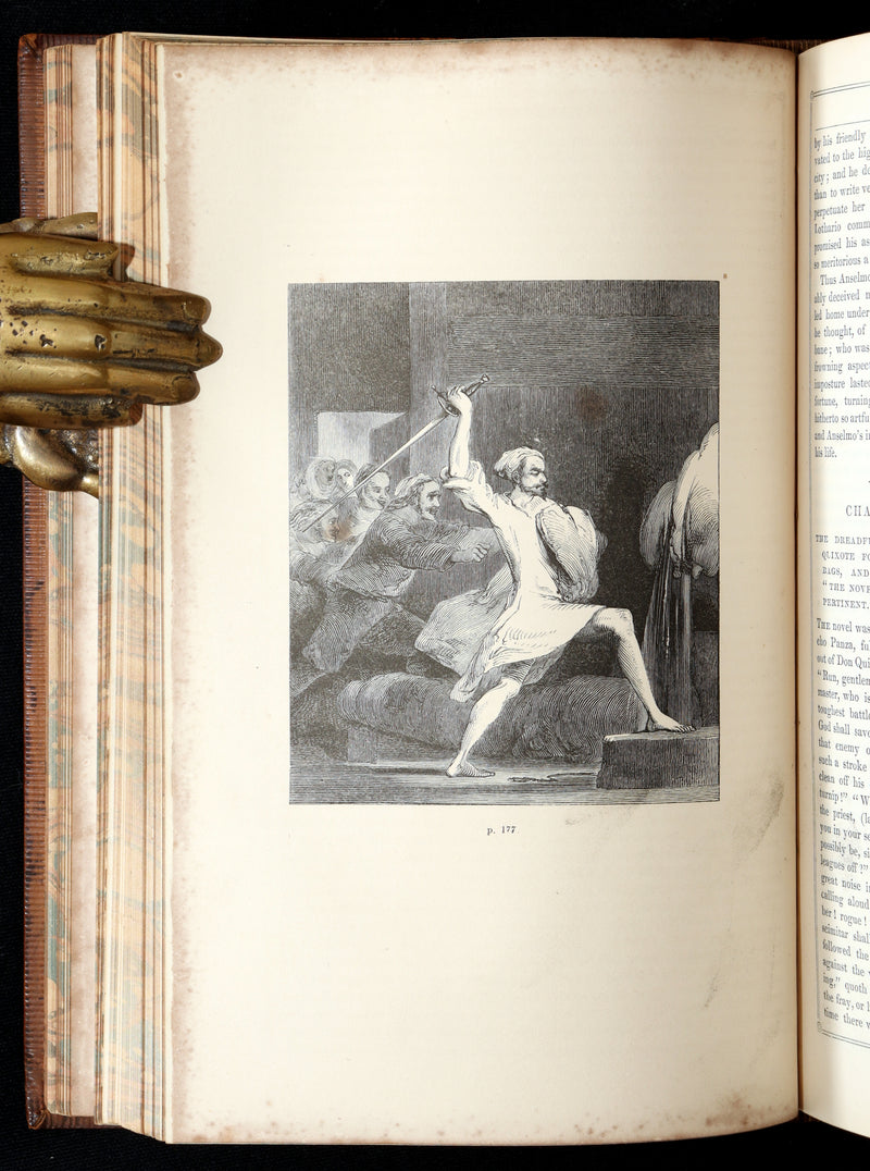 1853 Rare Book - Don Quixote de la Mancha by Miguel de Cervantes Saavedra