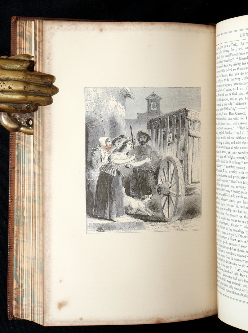 1853 Rare Book - Don Quixote de la Mancha by Miguel de Cervantes Saavedra