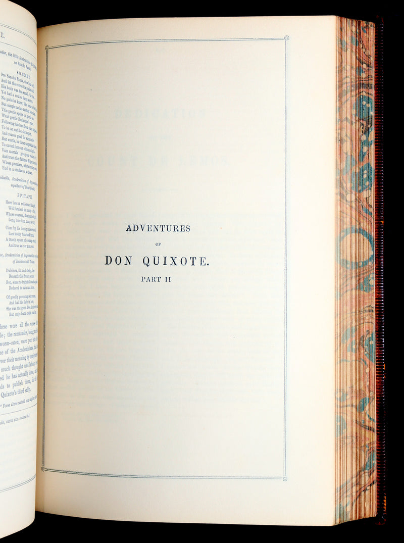 1853 Rare Book - Don Quixote de la Mancha by Miguel de Cervantes Saavedra