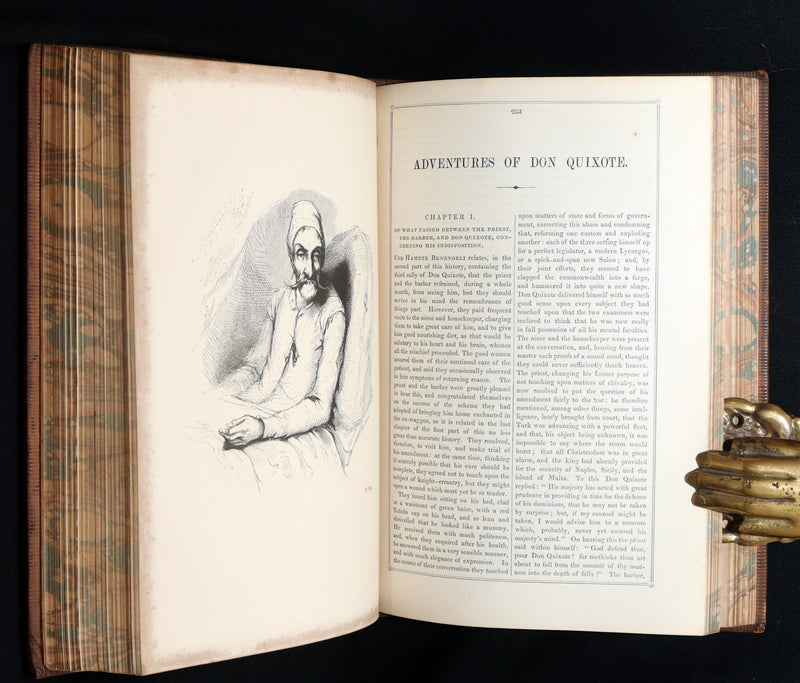 1853 Rare Book - Don Quixote de la Mancha by Miguel de Cervantes Saavedra