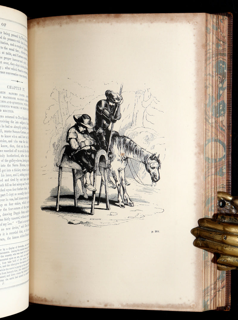 1853 Rare Book - Don Quixote de la Mancha by Miguel de Cervantes Saavedra