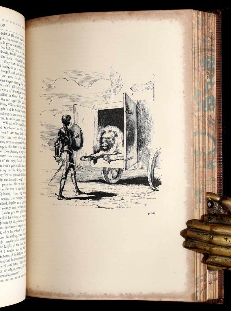 1853 Rare Book - Don Quixote de la Mancha by Miguel de Cervantes Saavedra