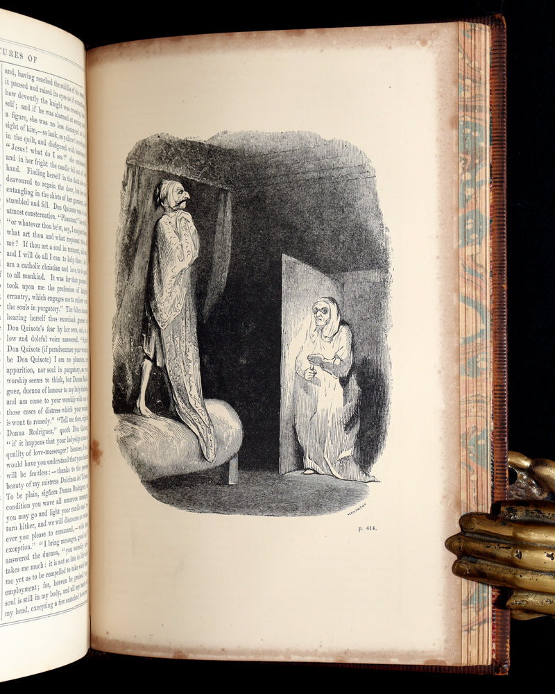 1853 Rare Book - Don Quixote de la Mancha by Miguel de Cervantes Saavedra