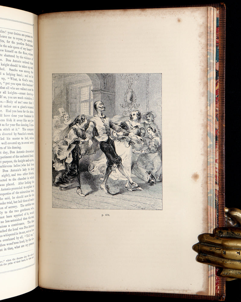 1853 Rare Book - Don Quixote de la Mancha by Miguel de Cervantes Saavedra