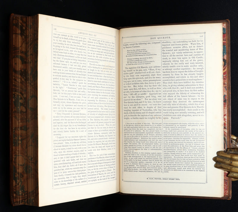 1853 Rare Book - Don Quixote de la Mancha by Miguel de Cervantes Saavedra