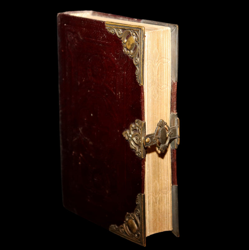 1882 Rare French Book with Clasp - Guiding Angel, Belgian Devotional Manual