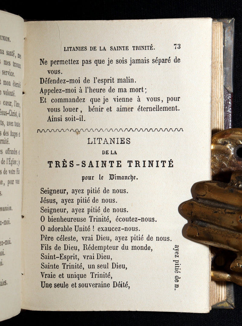 1882 Rare French Book with Clasp - Guiding Angel, Belgian Devotional Manual