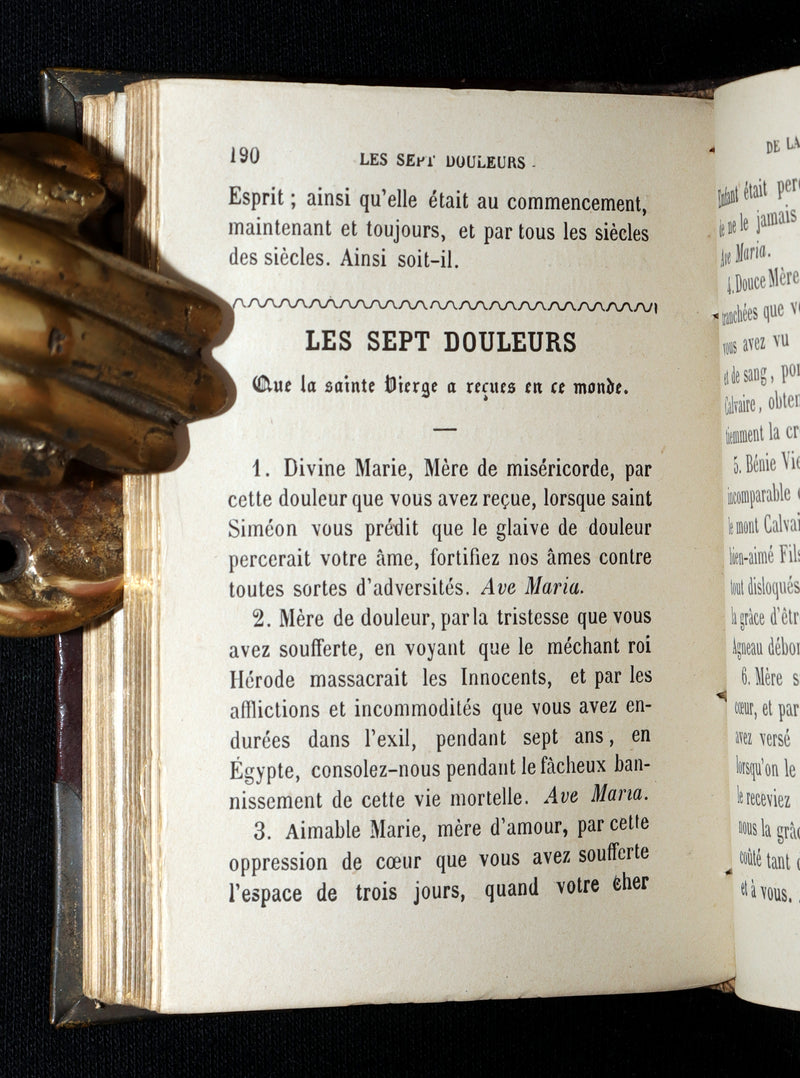 1882 Rare French Book with Clasp - Guiding Angel, Belgian Devotional Manual