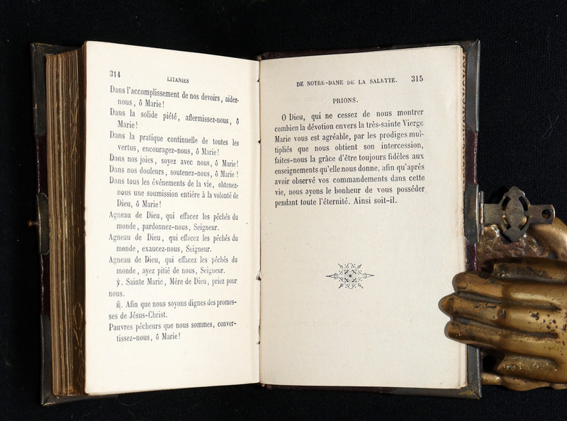 1882 Rare French Book with Clasp - Guiding Angel, Belgian Devotional Manual