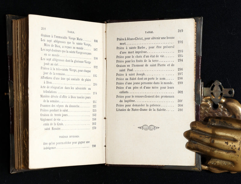 1882 Rare French Book with Clasp - Guiding Angel, Belgian Devotional Manual