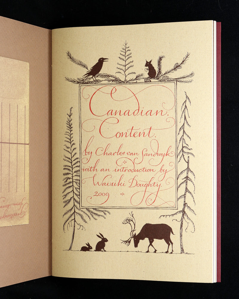 2009 Rare Signed Book - Canadian Content illustrated by Charles van Sandwyk