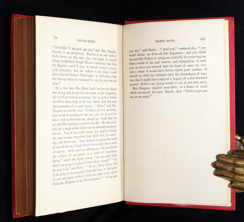 1852 Rare First Edition -  The Select Tales of Hannah More, Illustrated