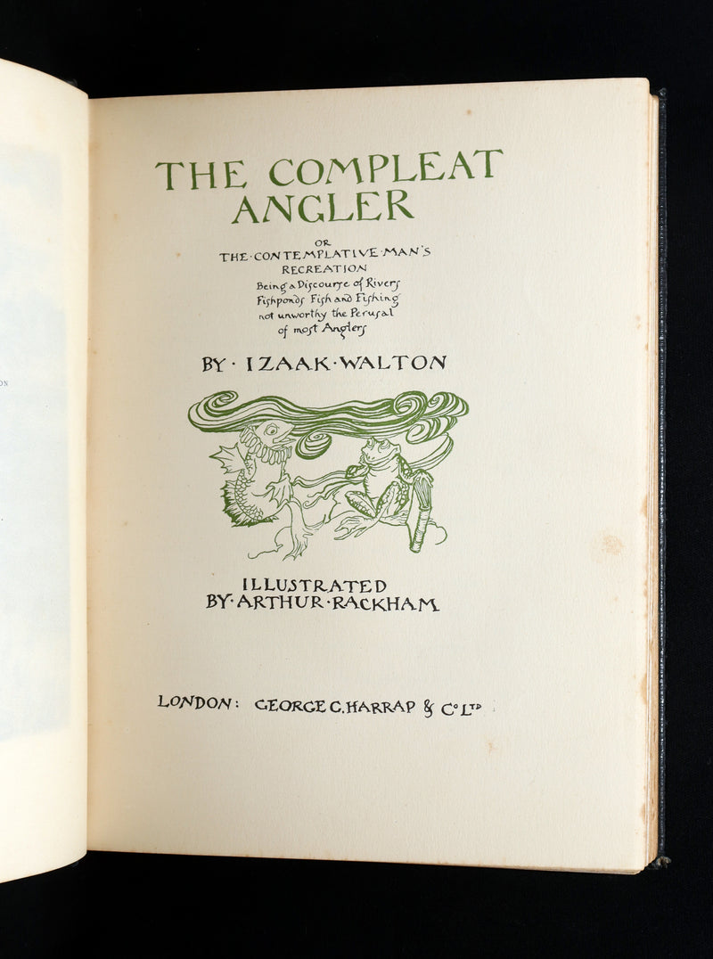 1931 Rare Deluxe Edition - The Compleat Angler illustrated by Arthur Rackham