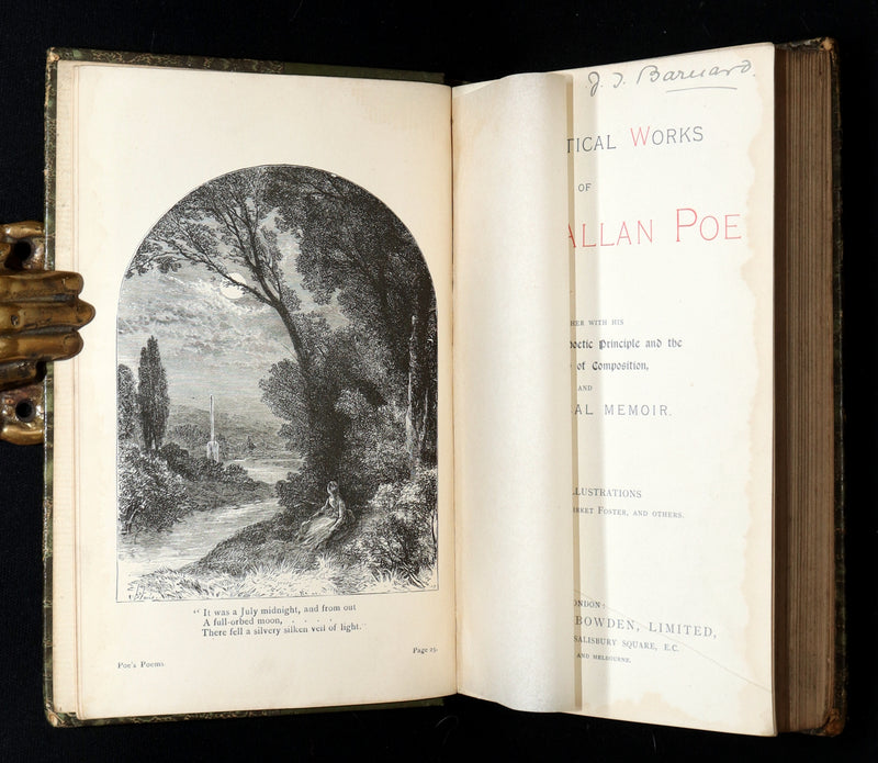 1890 Scarce Edition - The Poetical Works of Edgar Allan Poe Illustrated