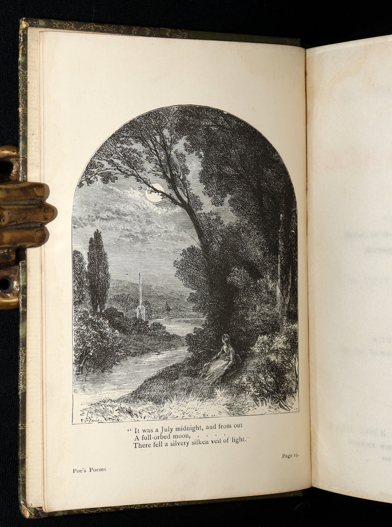 1890 Scarce Edition - The Poetical Works of Edgar Allan Poe Illustrated