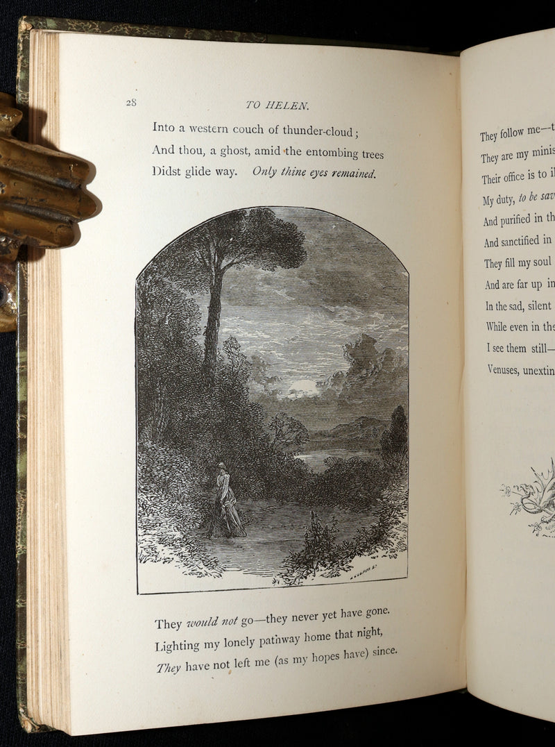 1890 Scarce Edition - The Poetical Works of Edgar Allan Poe Illustrated