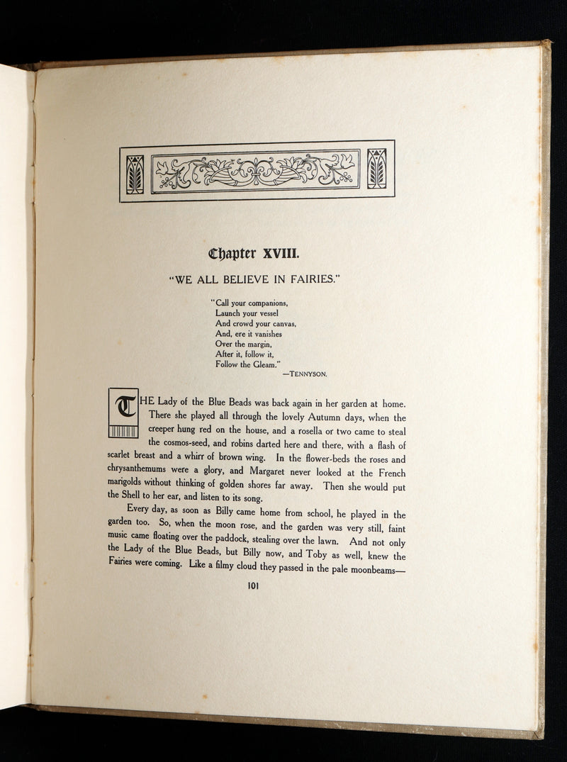1908 Rare First Edition -The Lady of the Blue Beads by Annie and Ida Rentoul