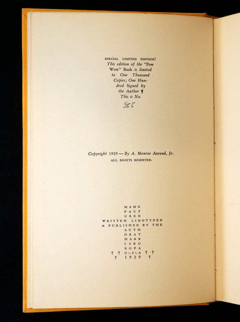 1929 Scarce Limited First Edition - The Pow-Wow and the Witch Murder Trial