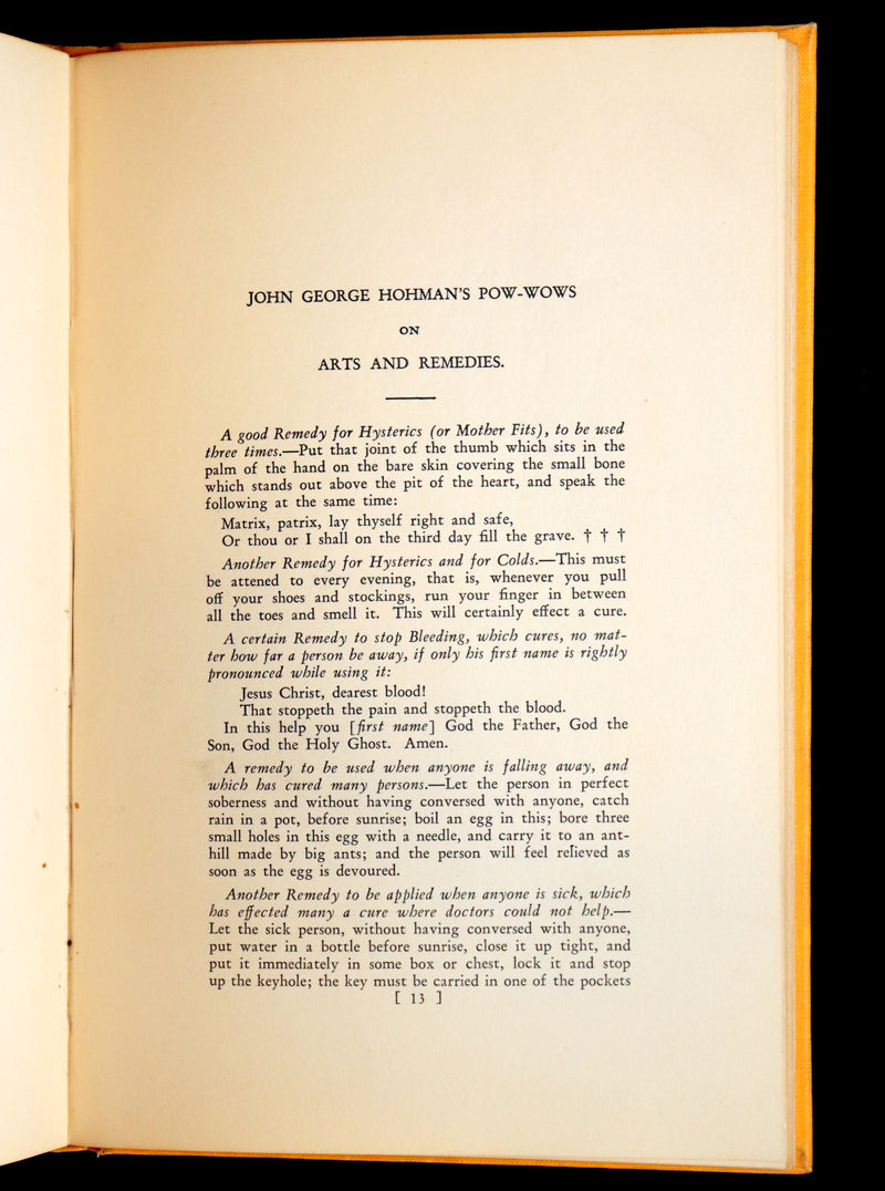 1929 Scarce Limited First Edition - The Pow-Wow and the Witch Murder Trial